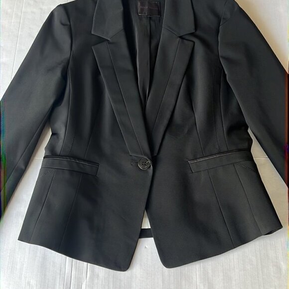 𝅺OLIVIA LAUREN black sculpt hourglass classy single breast blazer size Small - Picture 4 of 16